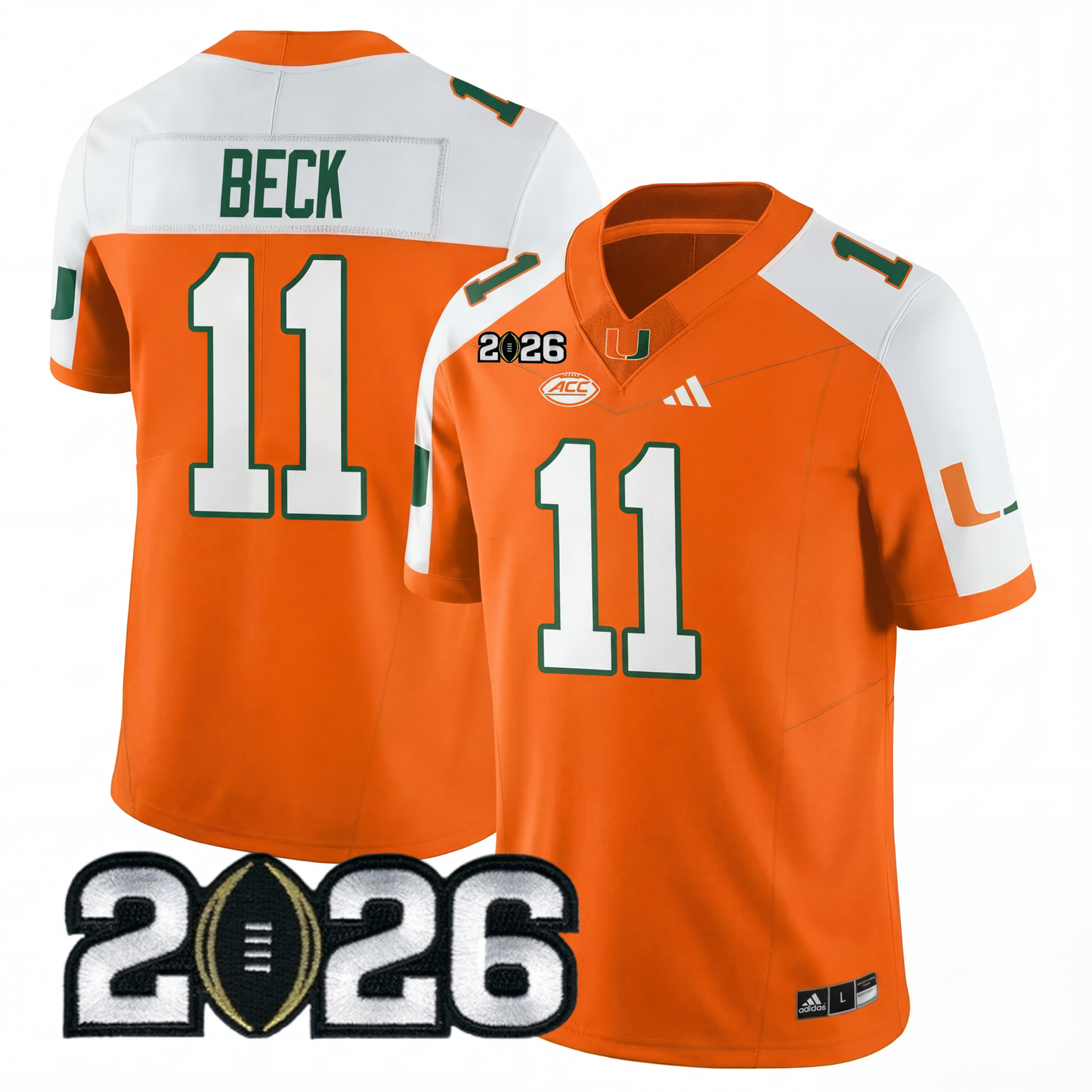 Miami College Football Stitched Jersey - 2026 CFP Patch