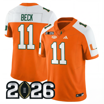 Miami College Football Stitched Jersey - 2026 CFP Patch