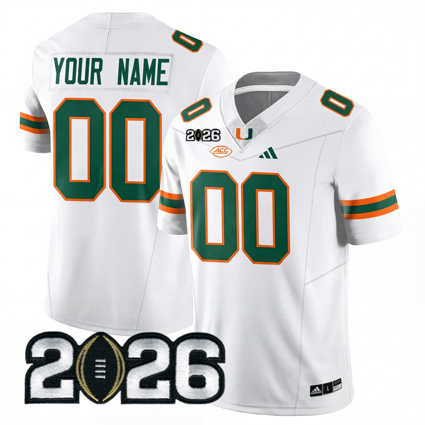 Miami College Football Stitched Jersey - 2026 CFP Patch