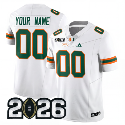 Miami College Football Stitched Jersey - 2026 CFP Patch