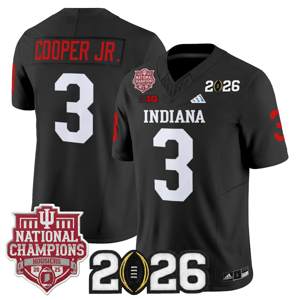 Indiana College Football Stitched Jersey - 2026 CFP + National Champions Patch