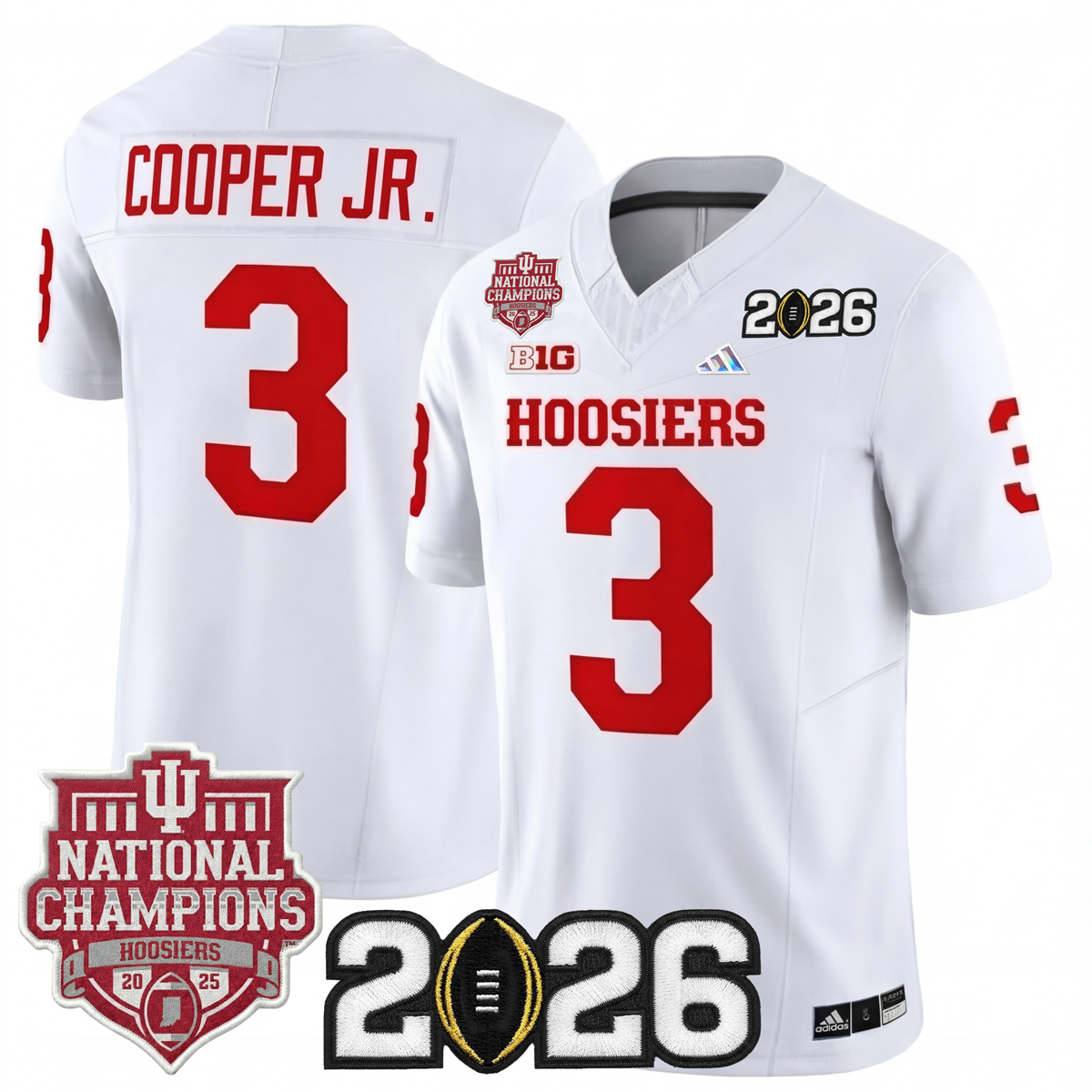 Indiana College Football Stitched Jersey - 2026 CFP + National Champions Patch