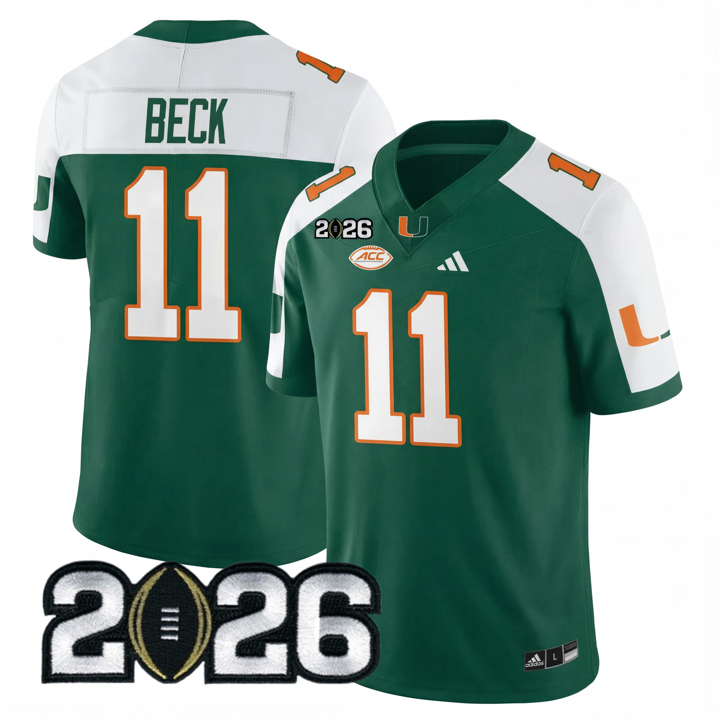 Miami College Football Stitched Jersey - 2026 CFP Patch