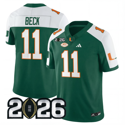 Miami College Football Stitched Jersey - 2026 CFP Patch