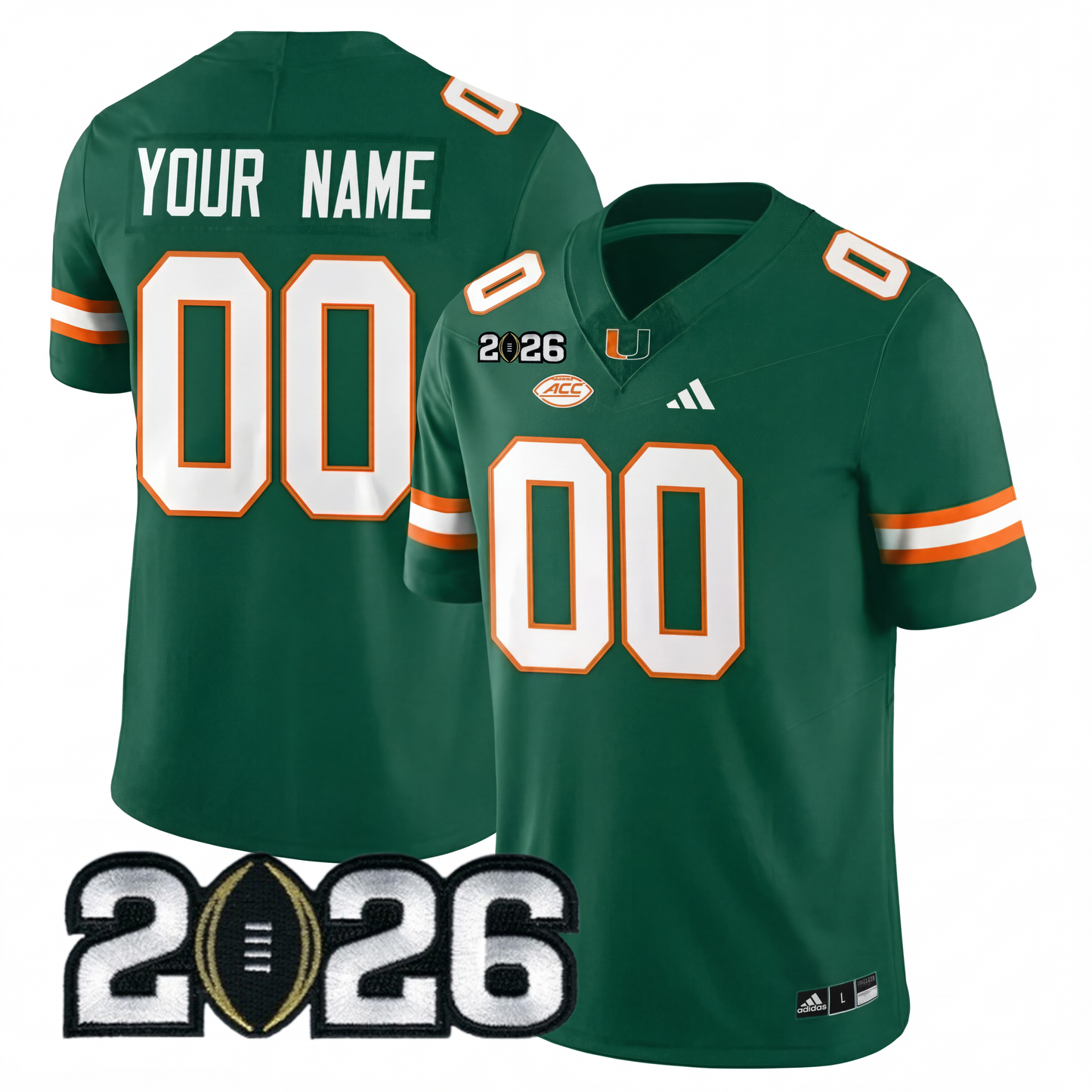 Miami College Football Stitched Jersey - 2026 CFP Patch