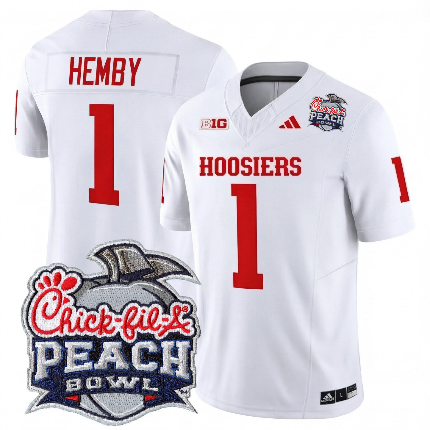 Indiana College Football Stitched Jersey 2026 - Peach Bowl Patch