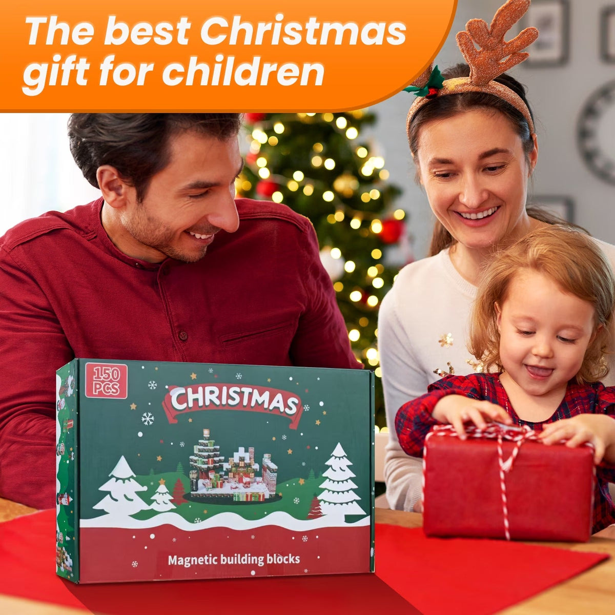 Christmas Magnetic Cube Building Set - Build Your Own Holiday Village