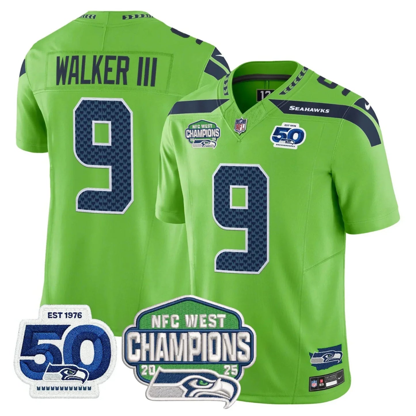 Men's SEA Football Limited Jersey - 50th & NFC West Champions Patch