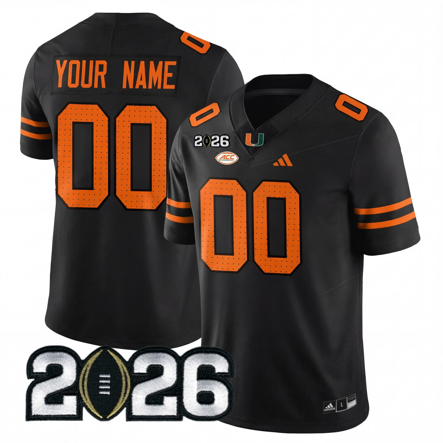 Miami College Football Stitched Jersey - 2026 CFP Patch