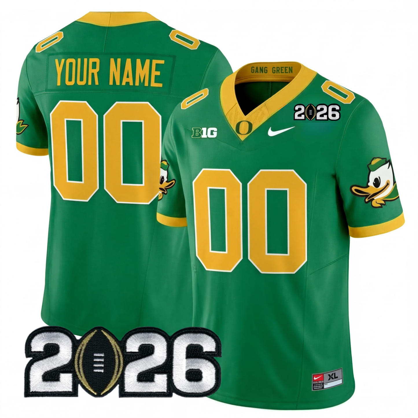 Oregon College Football Stitched Jersey - 2026 CFP Patch