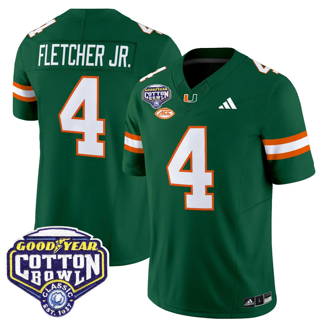 Miami College Football Stitched Jersey 2026 - Cotton Bowl Patch