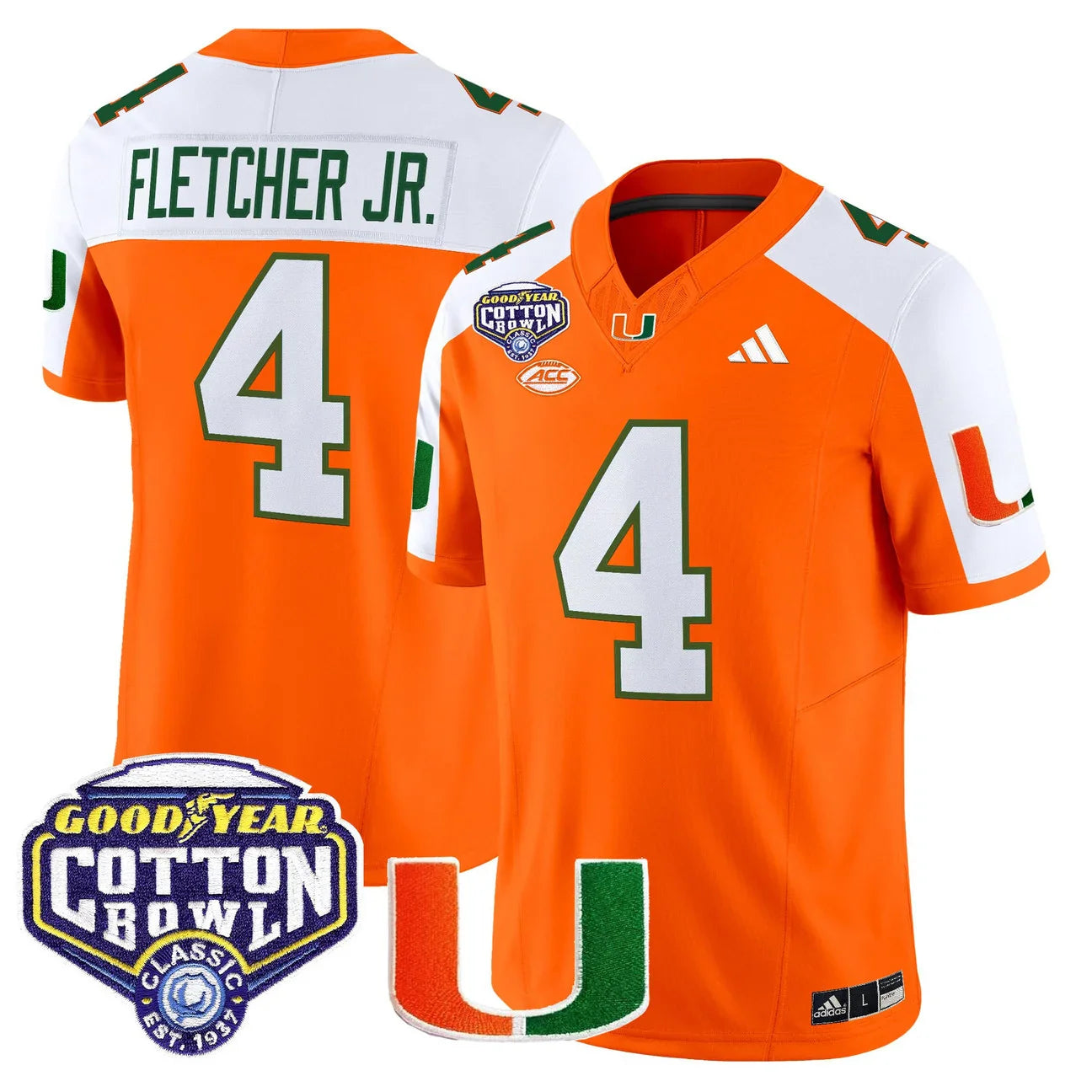 Miami College Football Stitched Jersey 2026 - Cotton Bowl Patch