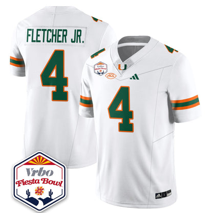 Miami College Football Stitched Jersey 2026 - Fiesta Bowl Patch