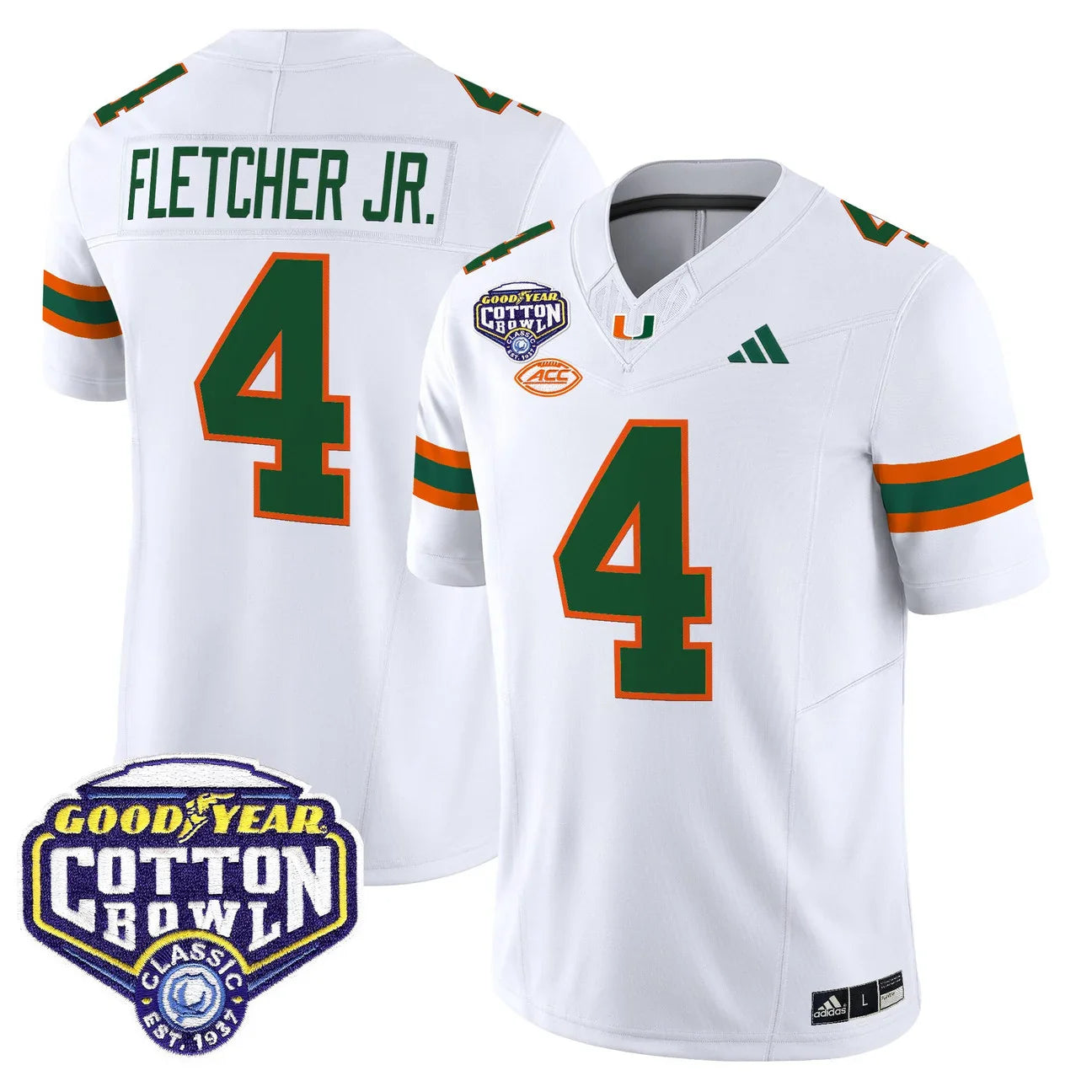 Miami College Football Stitched Jersey 2026 - Cotton Bowl Patch