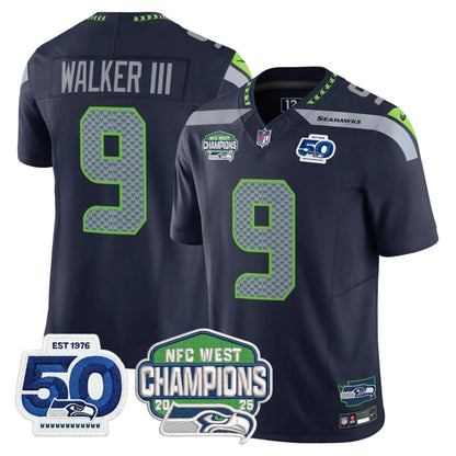 Men's SEA Football Limited Jersey - 50th & NFC West Champions Patch