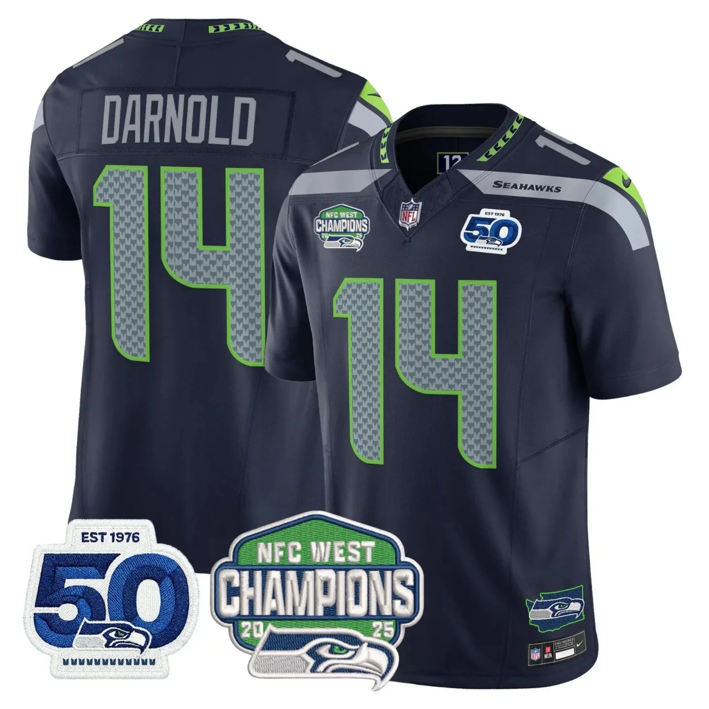Men's SEA Football Limited Jersey - 50th & NFC West Champions Patch