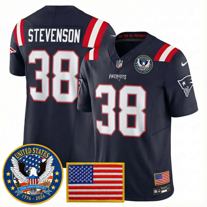 Men's NE Patriots 2026 Jersey - United States 250th Anniversary Patch
