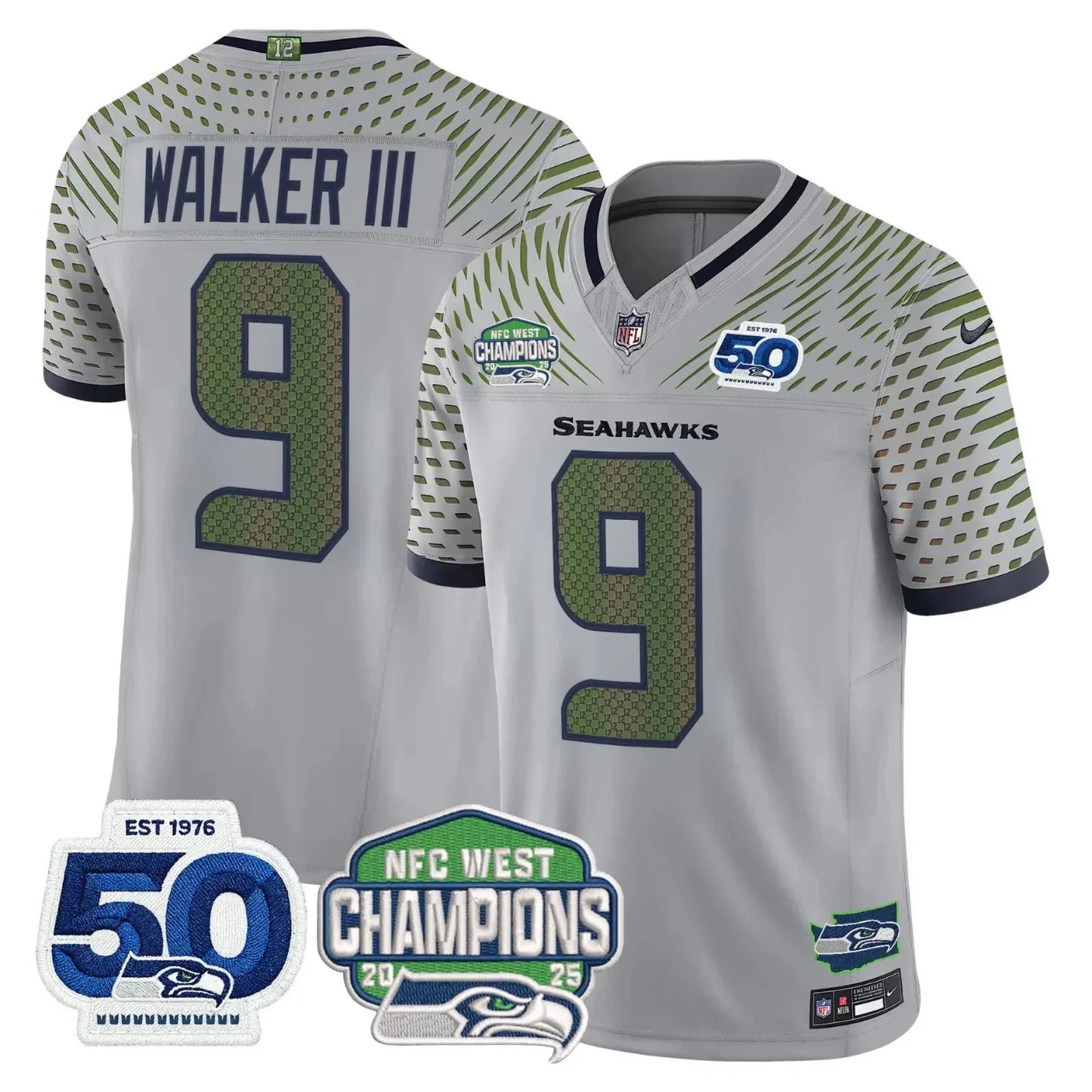 Men's SEA Football Limited Jersey - 50th & NFC West Champions Patch