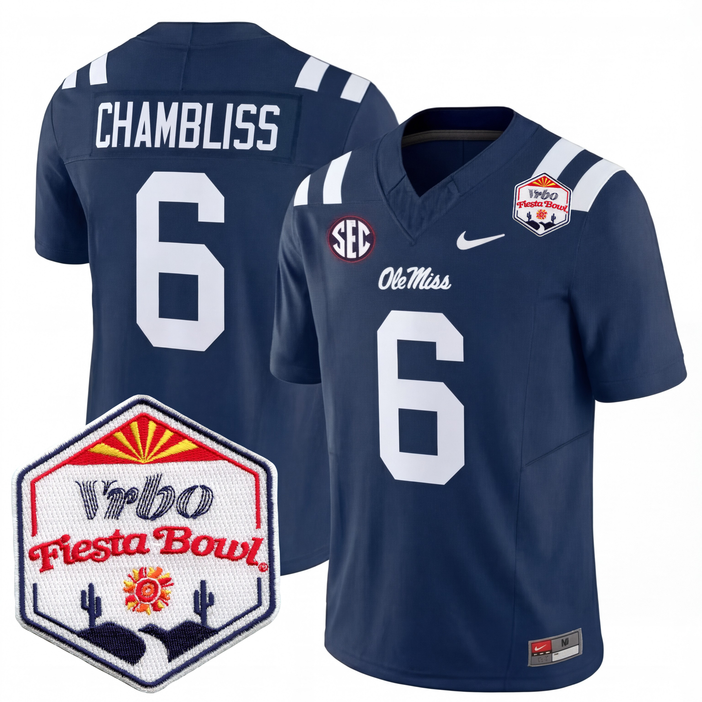 Mississippi College Football Stitche Jersey 2026 - Fiesta Bowl Patch