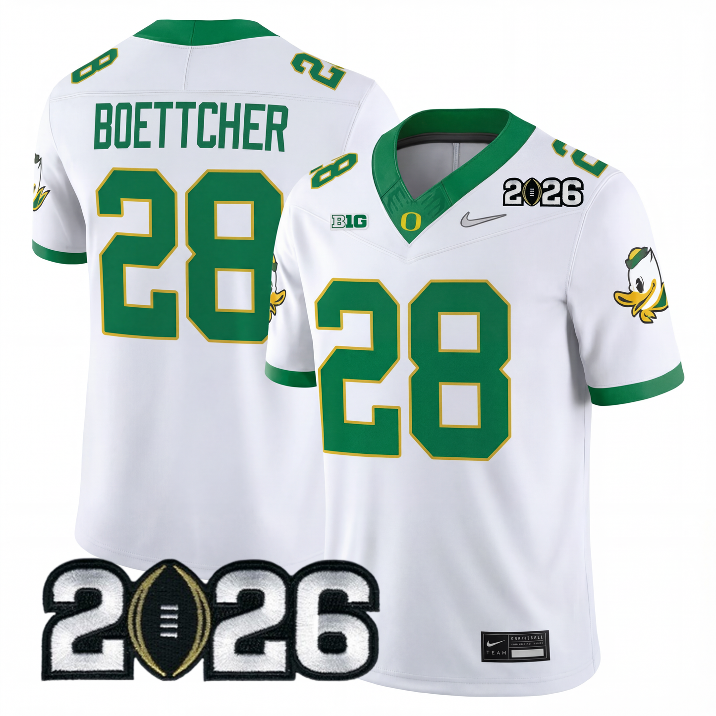 Oregon College Football Stitched Jersey - 2026 CFP Patch