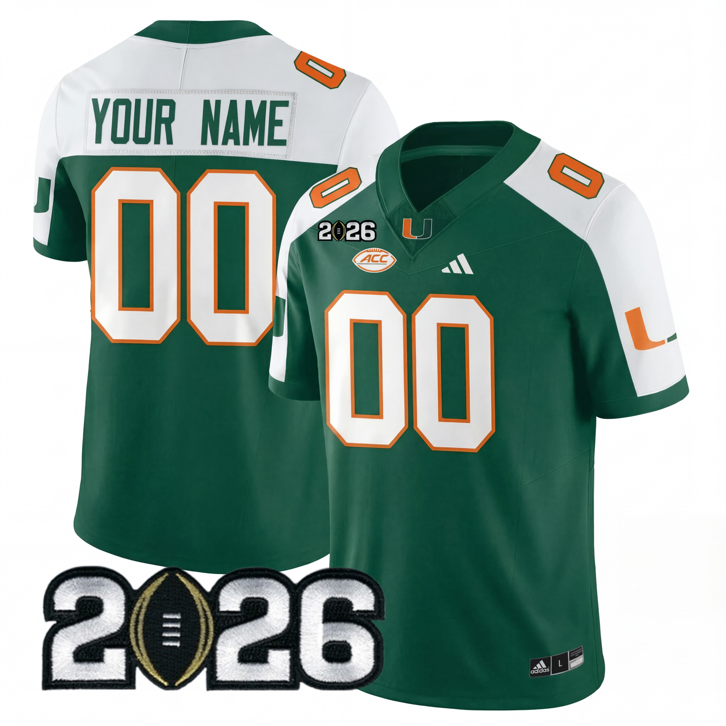 Miami College Football Stitched Jersey - 2026 CFP Patch