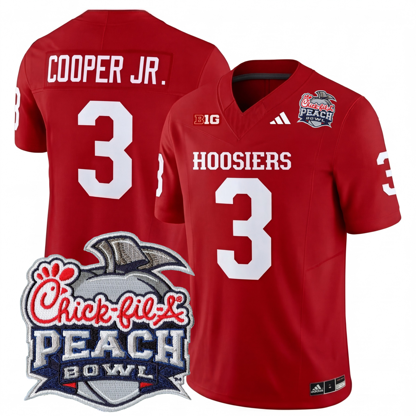 Indiana College Football Stitched Jersey 2026 - Peach Bowl Patch