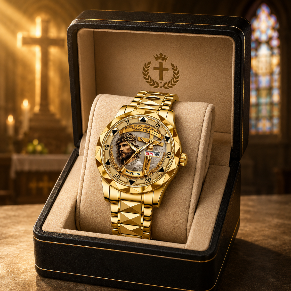 Personalized Jesus Christ Hand Watch