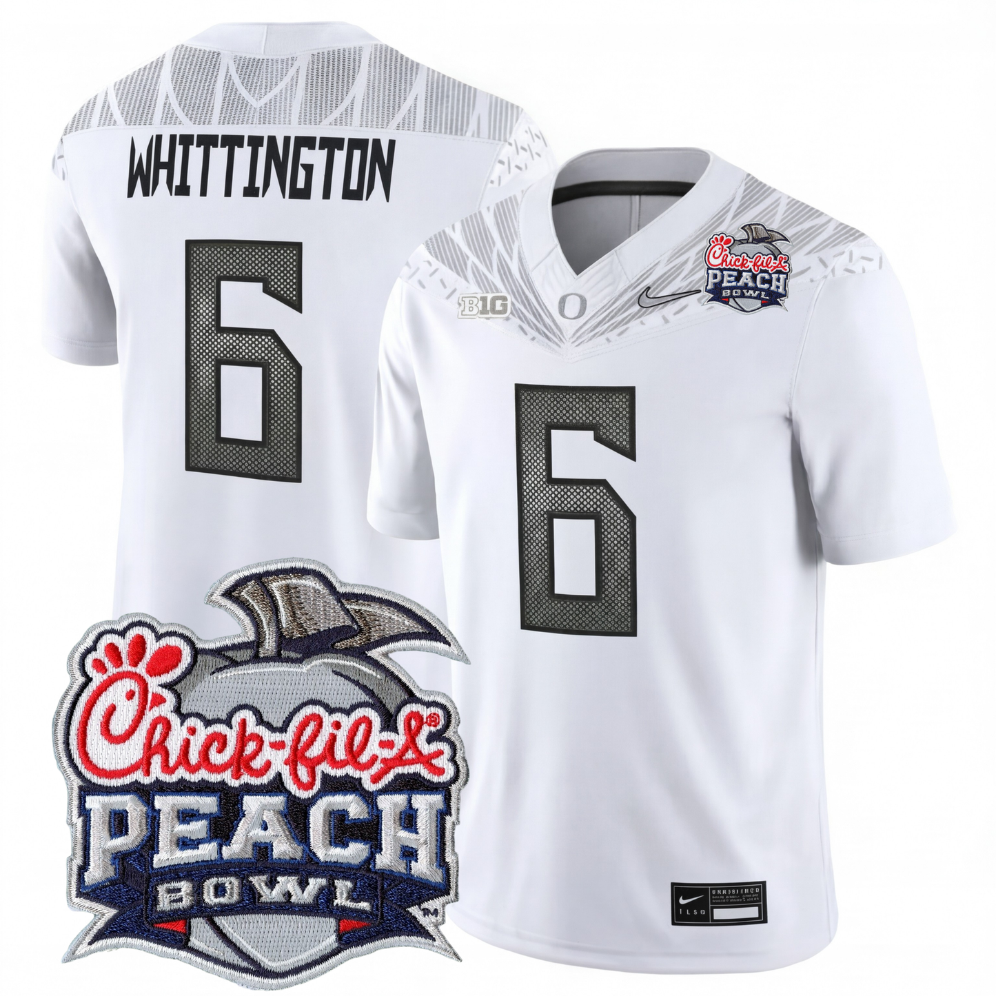 Oregon College Football Stitched Jersey 2026 - Peach Bowl Patch