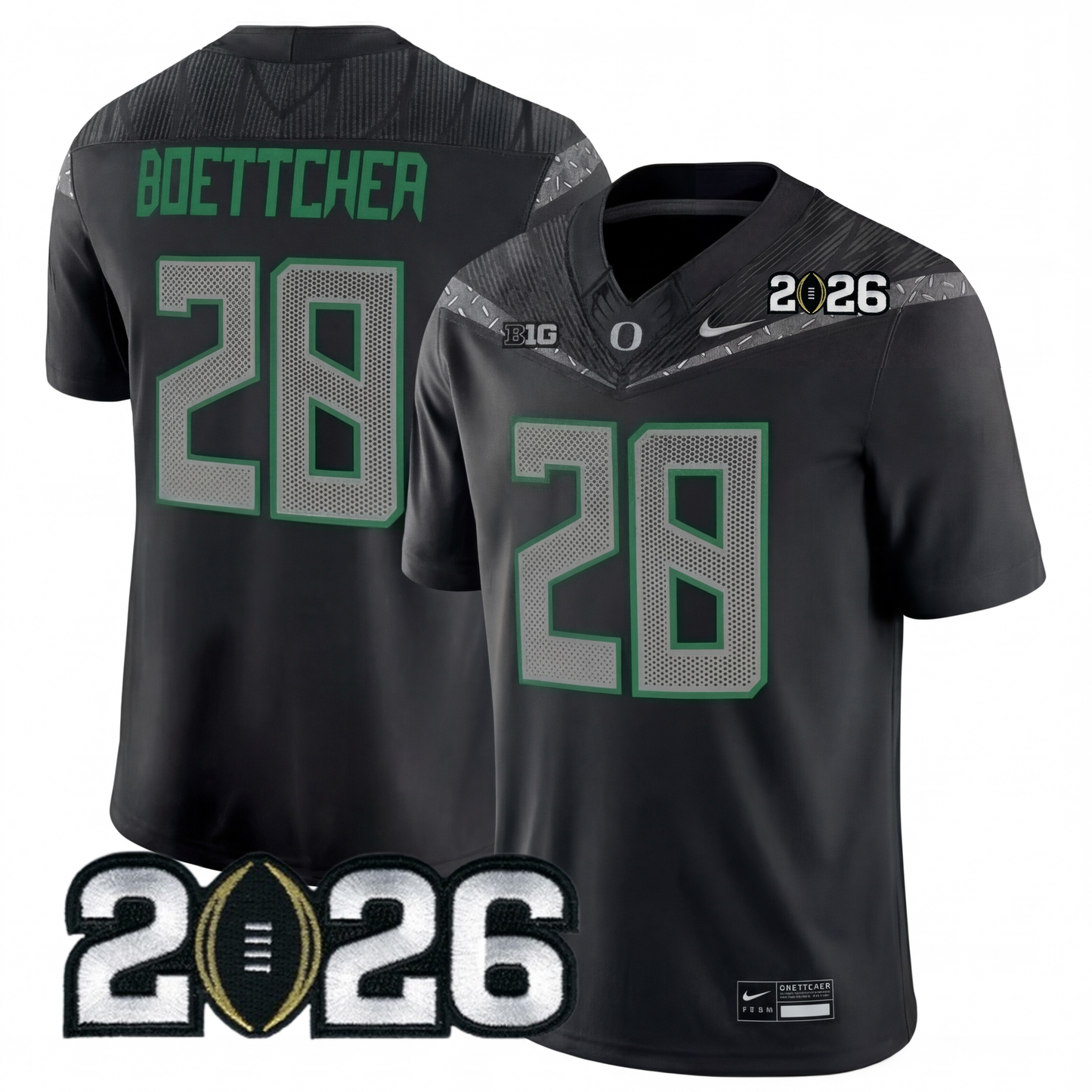 Oregon College Football Stitched Jersey - 2026 CFP Patch