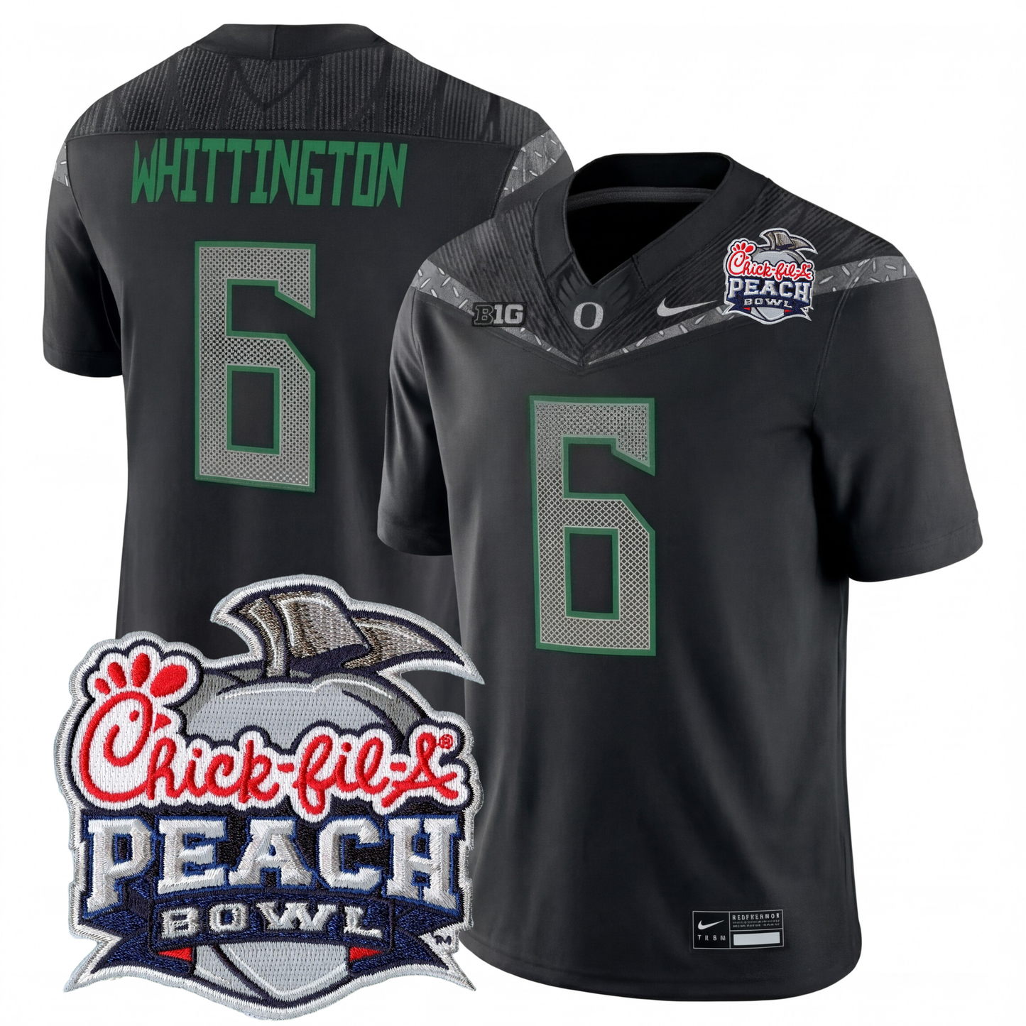 Oregon College Football Stitched Jersey 2026 - Peach Bowl Patch