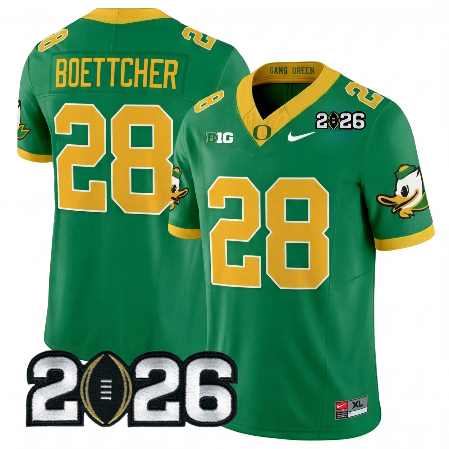 Oregon College Football Stitched Jersey - 2026 CFP Patch