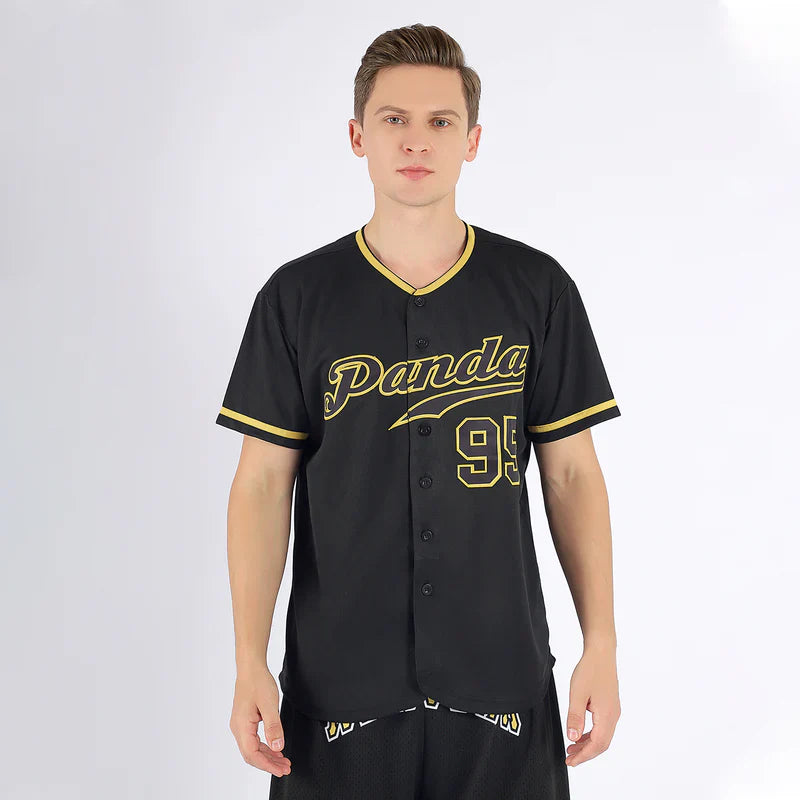 Custom Black Black-Old Gold Authentic Baseball Stitched Jersey
