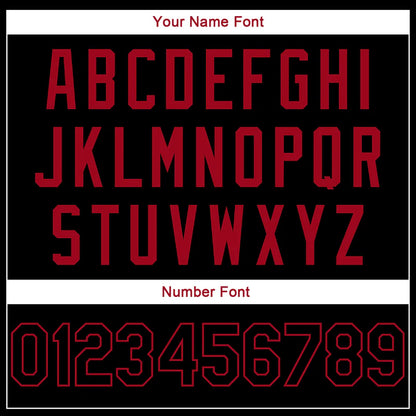 Custom Stitched Black Black-Red Sports Pullover Sweatshirt Hoodie