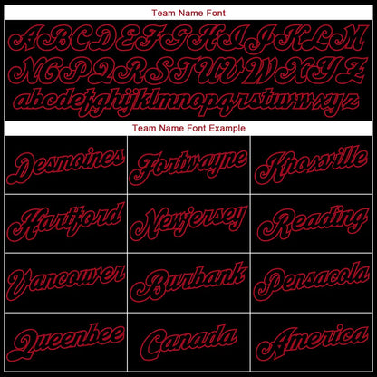 Custom Stitched Black Black-Red Sports Pullover Sweatshirt Hoodie