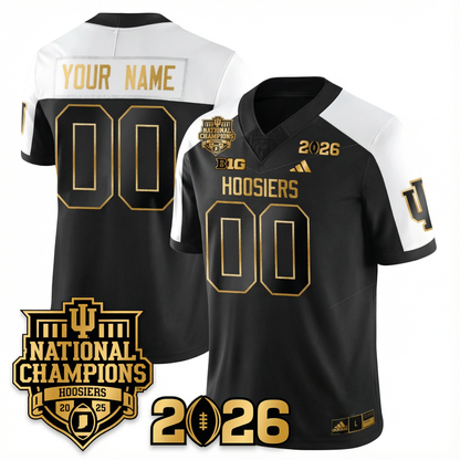 Indiana College Football Gold Edition Jersey - 2026 CFP vs National Champions Patch