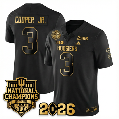 Indiana College Football Gold Edition Jersey - 2026 CFP vs National Champions Patch