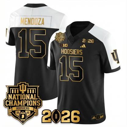 Indiana College Football Gold Edition Jersey - 2026 CFP vs National Champions Patch