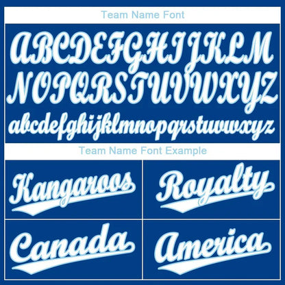 Custom Royal White-Light Blue Baseball Stitched Jersey