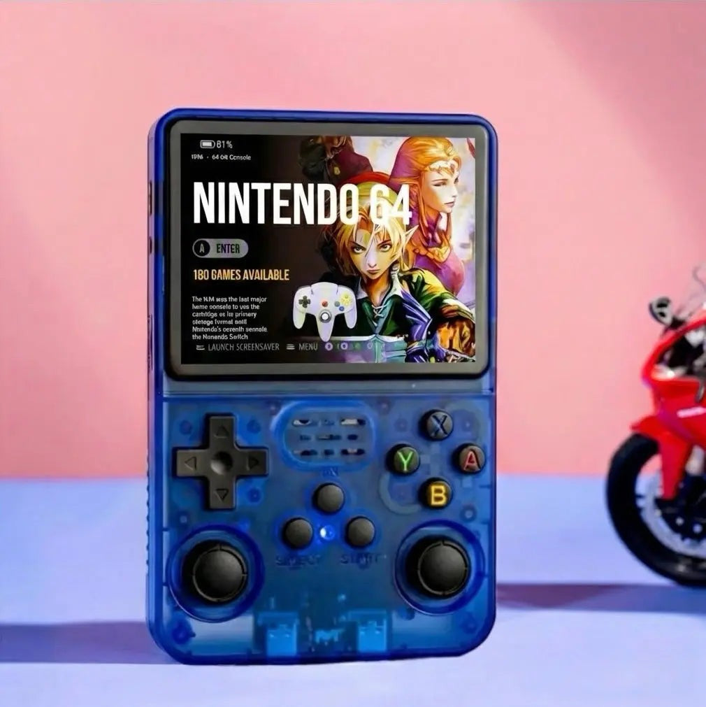 R36S Retro Handheld Game Console - Blue